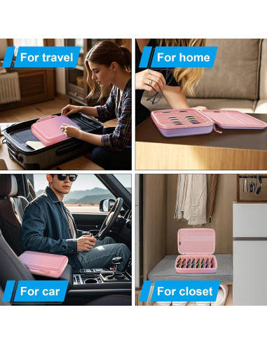 Funda de viaje para gafas Fintie 8 compartimentos EVA Ombre