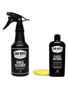 Kit de Detallado de Coche CAR GUYS - Limpiador de Ruedas 532ml y Restaurador de Plástico 236ml