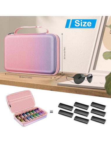 Funda de viaje para gafas Fintie 8 compartimentos EVA Ombre