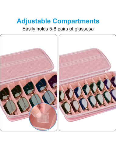 Funda de viaje para gafas Fintie 8 compartimentos EVA Ombre