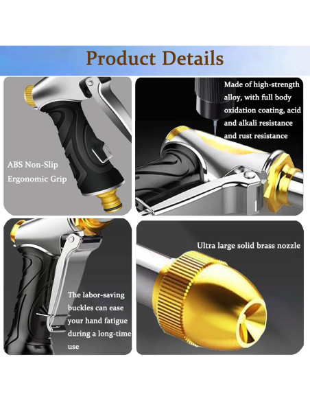 Boquilla de Manguera de Jardín DGESRUNDA 100% Metal 19 mm