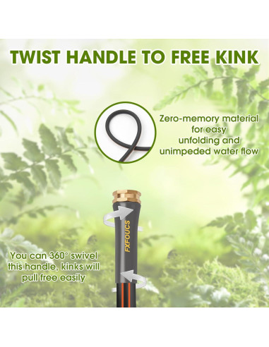 Manguera de Jardín FXFOUCS 30.48m Alta Resistencia 600 PSI