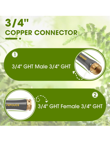 Manguera de Jardín FXFOUCS 30.48m Alta Resistencia 600 PSI