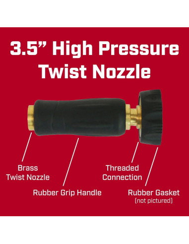 Boquilla de Manguera Ajustable Chapin 6-9472 de Latón 9.21 cm