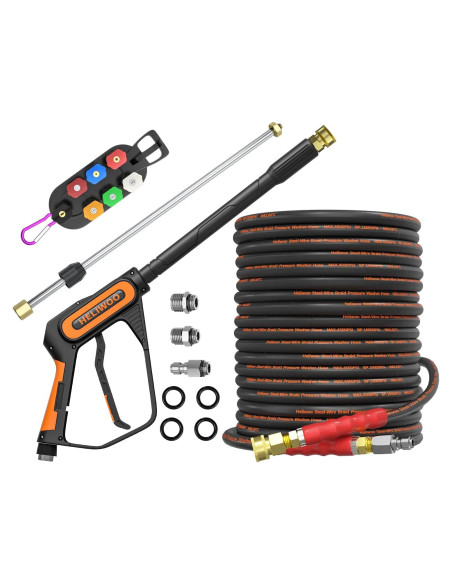 Kit de Lavadora a Presión Heliwoo 30.48 m 4500 PSI M22
