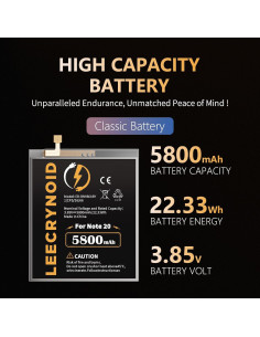 Batería de Reemplazo Samsung Galaxy Note 20 5800mAh Mejorada 2