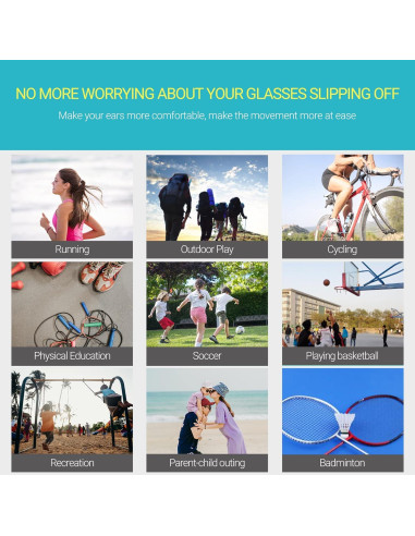 20 Pares Sujetadores Gafas SooGree Antideslizantes Silicona
