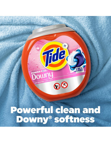 Tide Power PODs con Downy 63 Unidades - Limpieza y Suavidad