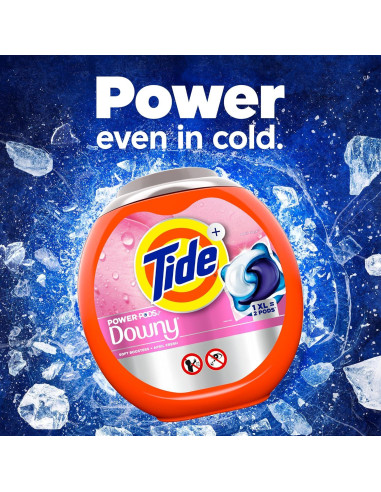 Tide Power PODs con Downy 63 Unidades - Limpieza y Suavidad