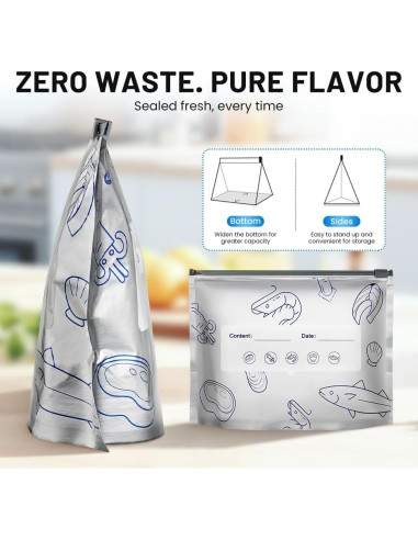 Bolsas de Aluminio Reutilizables asfanst 10 Unidades Pequeñas