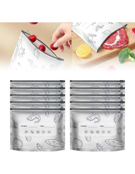 Bolsas de Aluminio Reutilizables asfanst 10 Unidades Pequeñas