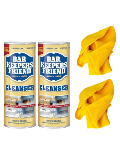 Paquete de Limpieza Bar Keepers Friend 2 Botellas 595g + Paños Microfibra