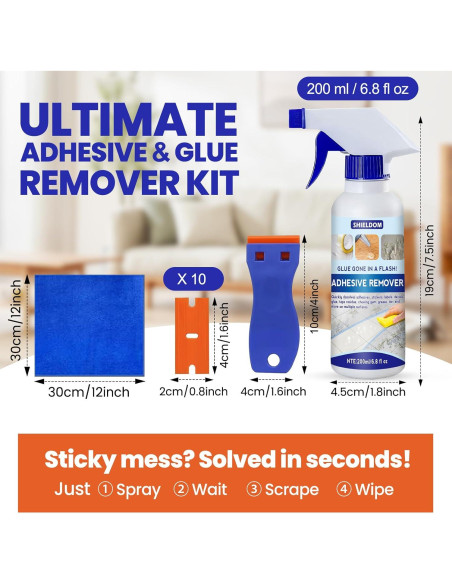 Removedor de Adhesivos SHIELDOM 200ml Multiusos Seguro