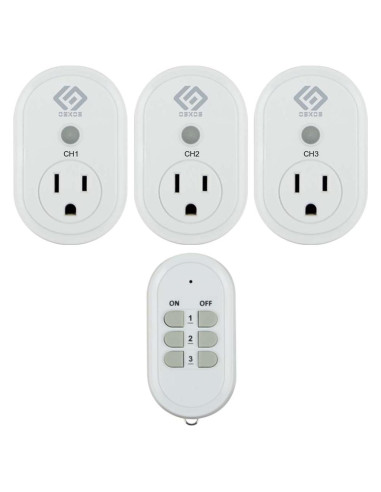 Paquete de 3 Enchufes Interiores OSKOS con Control Remoto