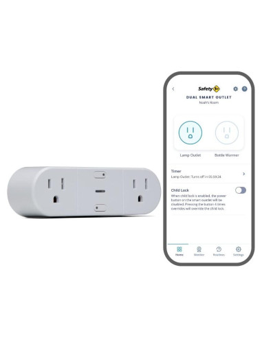 Toma de Corriente Inteligente Doble Safety 1st - Control Wi-Fi