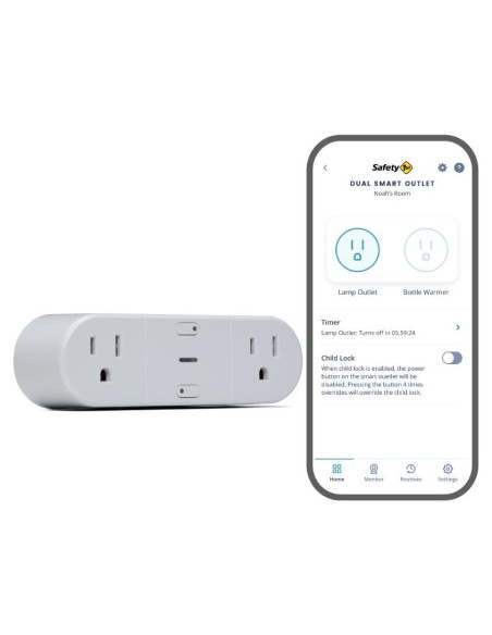 Toma de Corriente Inteligente Doble Safety 1st - Control Wi-Fi