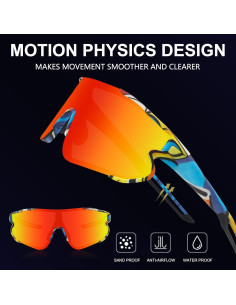 Gafas de sol OULAIQI 548 con 3 lentes intercambiables 2