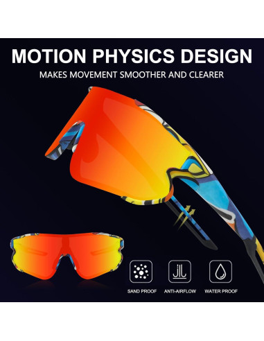 Gafas de sol OULAIQI 548 con 3 lentes intercambiables