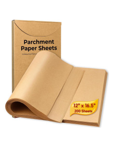 200 Hojas de Papel Pergamino Anti-adherente GENLGE 30.5x42 cm