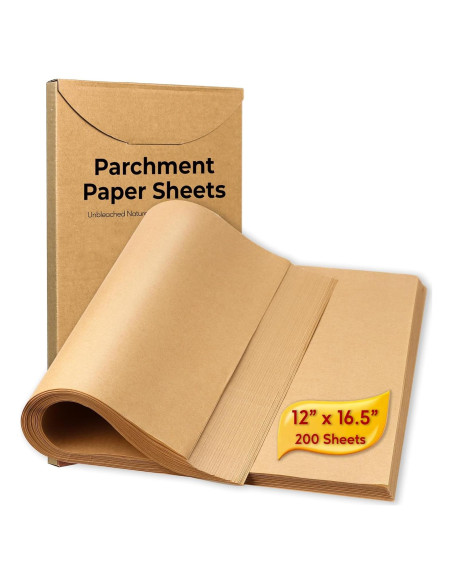 200 Hojas de Papel Pergamino Anti-adherente GENLGE 30.5x42 cm