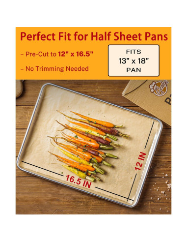 200 Hojas de Papel Pergamino Anti-adherente GENLGE 30.5x42 cm