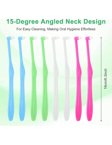 Cepillo de Dientes Ortodóntico Tucnoeu 8 Piezas Cerdas Suaves