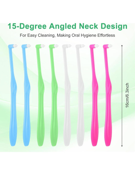 Cepillo de Dientes Ortodóntico Tucnoeu 8 Piezas Cerdas Suaves