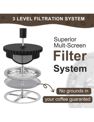 Cafetera de Prensa Francesa wedrink 350ml Jarra de Vidrio