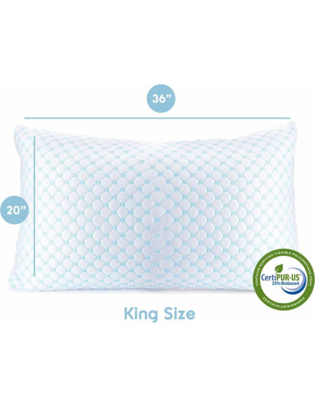 Cojín Refrigerante Nestl King 50x91cm Espuma Viscoelástica