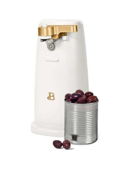 Abridor de Latas Eléctrico Hermoso 70W Acero Inoxidable Blanco