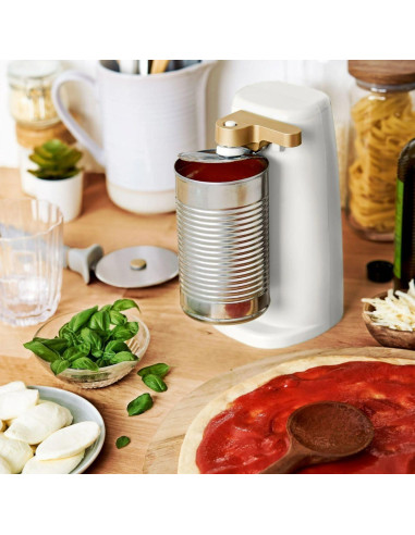 Abridor de Latas Eléctrico Hermoso 70W Acero Inoxidable Blanco