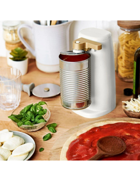 Abridor de Latas Eléctrico Hermoso 70W Acero Inoxidable Blanco