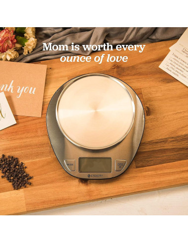 Balanza Digital de Cocina Etekcity 5kg Acero Inoxidable LCD