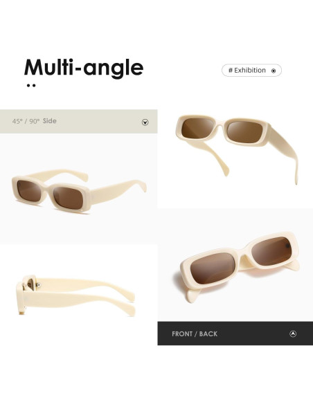 Gafas de Sol Rectangulares KIMORN UV400 para Mujeres y Hombres