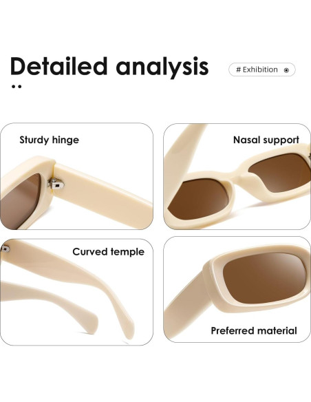 Gafas de Sol Rectangulares KIMORN UV400 para Mujeres y Hombres