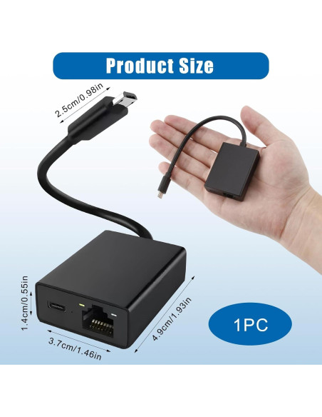 Adaptador Ethernet Uelkr Micro USB a RJ45 para TV Stick