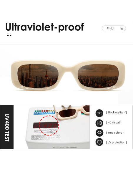 Gafas de Sol Rectangulares KIMORN UV400 para Mujeres y Hombres