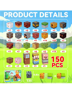 150 Bloques Magnéticos AKUTAIN para Construcción Creativa 2