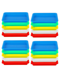 Bandejas de Plástico Apilables Mimorou 20 Pcs 24.5x18.5 cm
