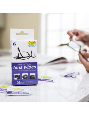 Toallitas de Limpieza Invisible Glass 90102 - 20 Unidades Sin Pelusa