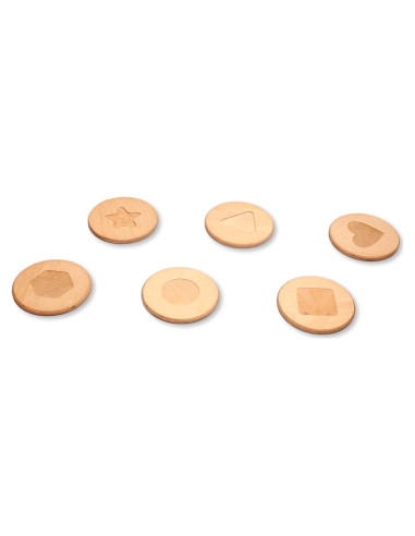 Piedras de Equilibrio de Madera Kidodido - 6 Formas para Niños