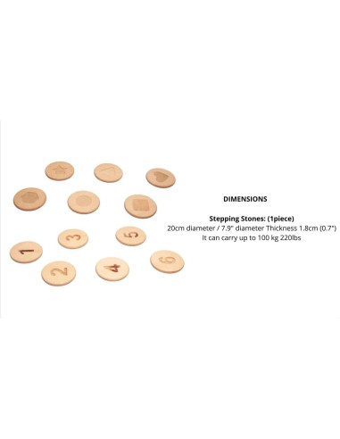 Piedras de Equilibrio de Madera Kidodido - 6 Formas para Niños