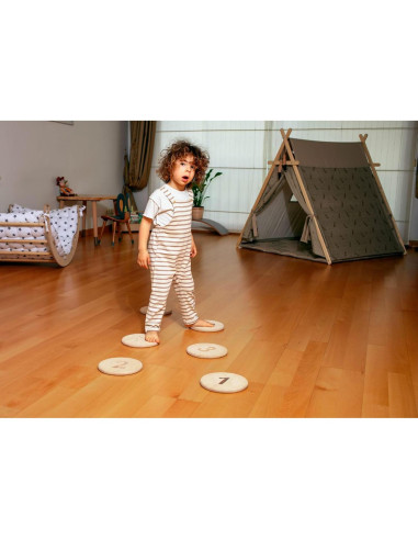 Piedras de Equilibrio de Madera Kidodido - 6 Formas para Niños