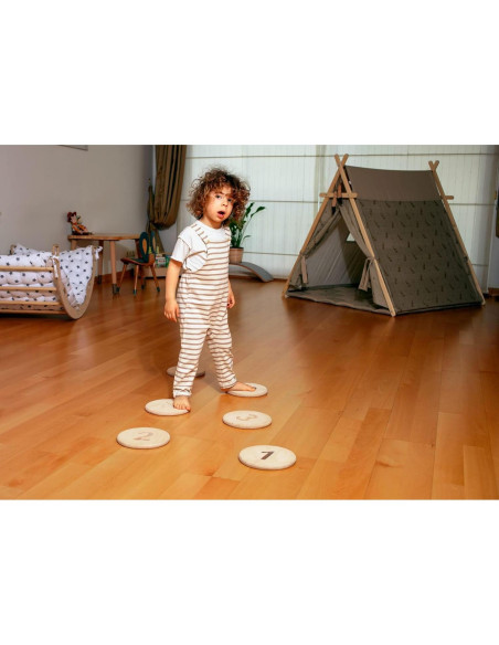 Piedras de Equilibrio de Madera Kidodido - 6 Formas para Niños