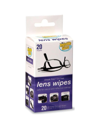 Toallitas de Limpieza Invisible Glass 90102 - 20 Unidades Sin Pelusa