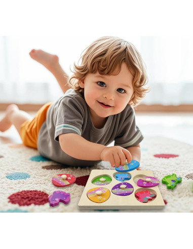 Rompecabezas de Madera Unicornio Pinkiwine 18.5 cm Juguete Educativo