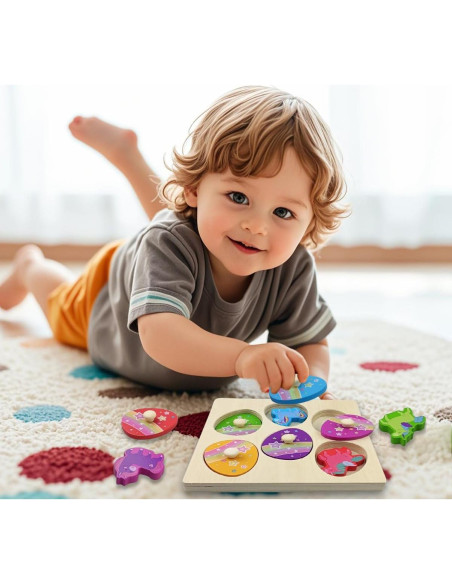 Rompecabezas de Madera Unicornio Pinkiwine 18.5 cm Juguete Educativo