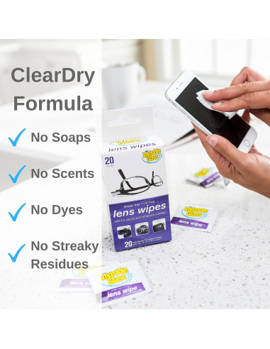 Toallitas de Limpieza Invisible Glass 90102 - 20 Unidades Sin Pelusa