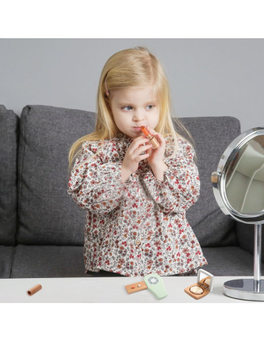 Juego de Maquillaje de Madera Tetewood 19 Piezas para Niñas