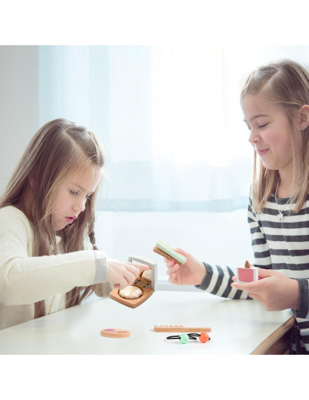 Juego de Maquillaje de Madera Tetewood 19 Piezas para Niñas
